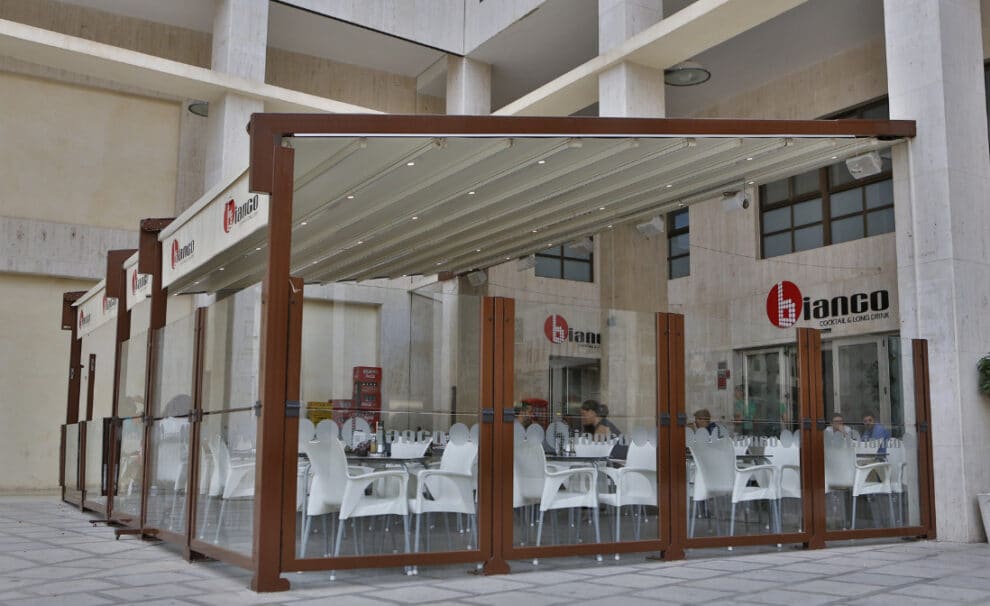 paraviento de cristal