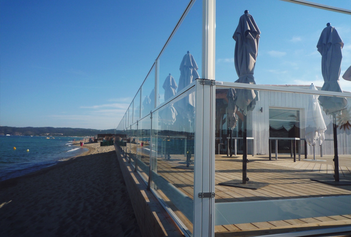  mampara de cristal terraza separador 