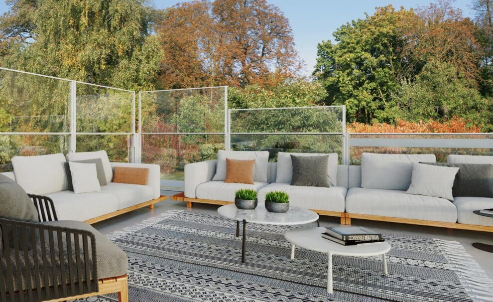 mampara de cristal para bar