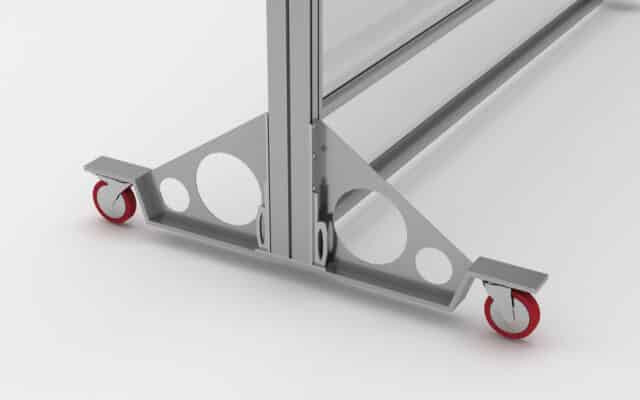 soporte con ruedas paraviento extensible