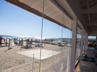 cortina cristal sin guia inferior