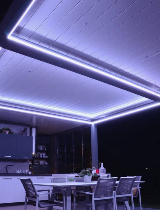 LED_RGB pergola bioclimatica