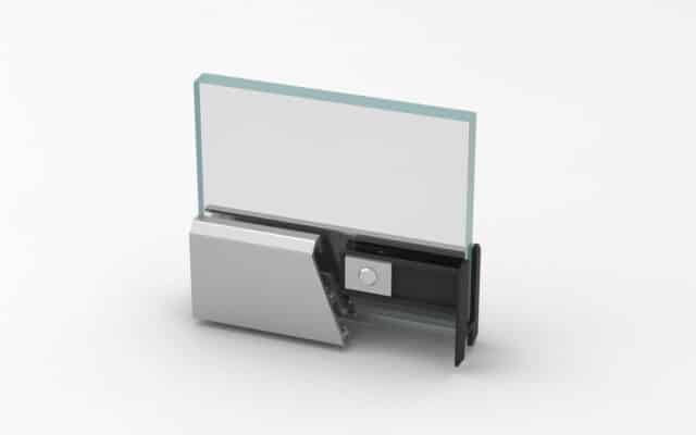 bisagra de cortina cristal