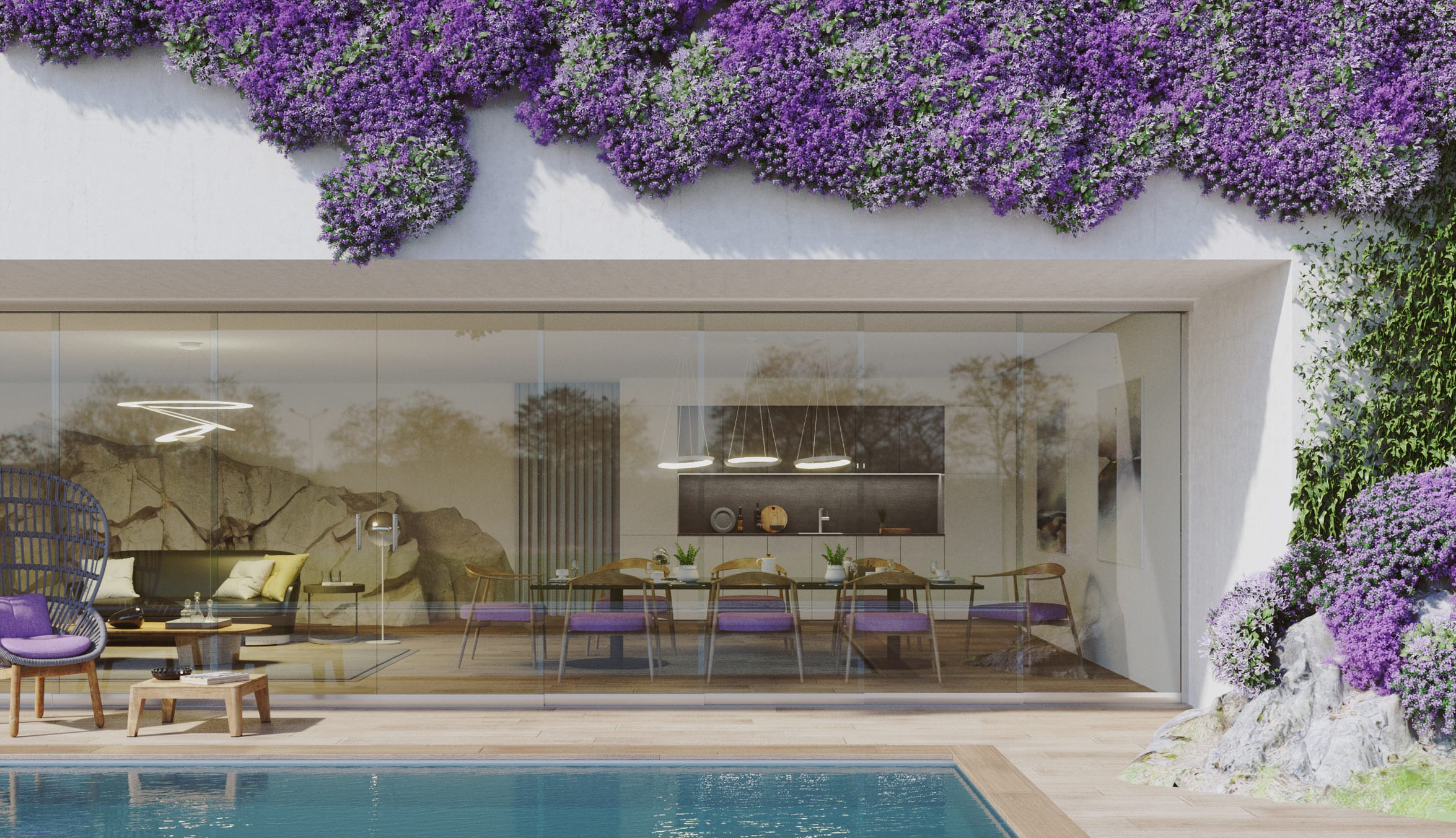  cortina de cristal paso a piscina 