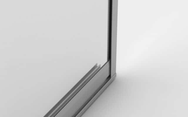 marco lateral para cortina de cristal