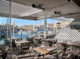 cortina de cristal deslizante abatible