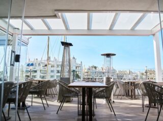 cortina de cristal deslizante abatible