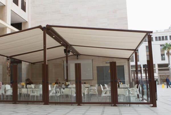 paraviento plebable terraza bar
