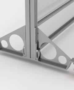 soporte con ruedas para mampara de cristal