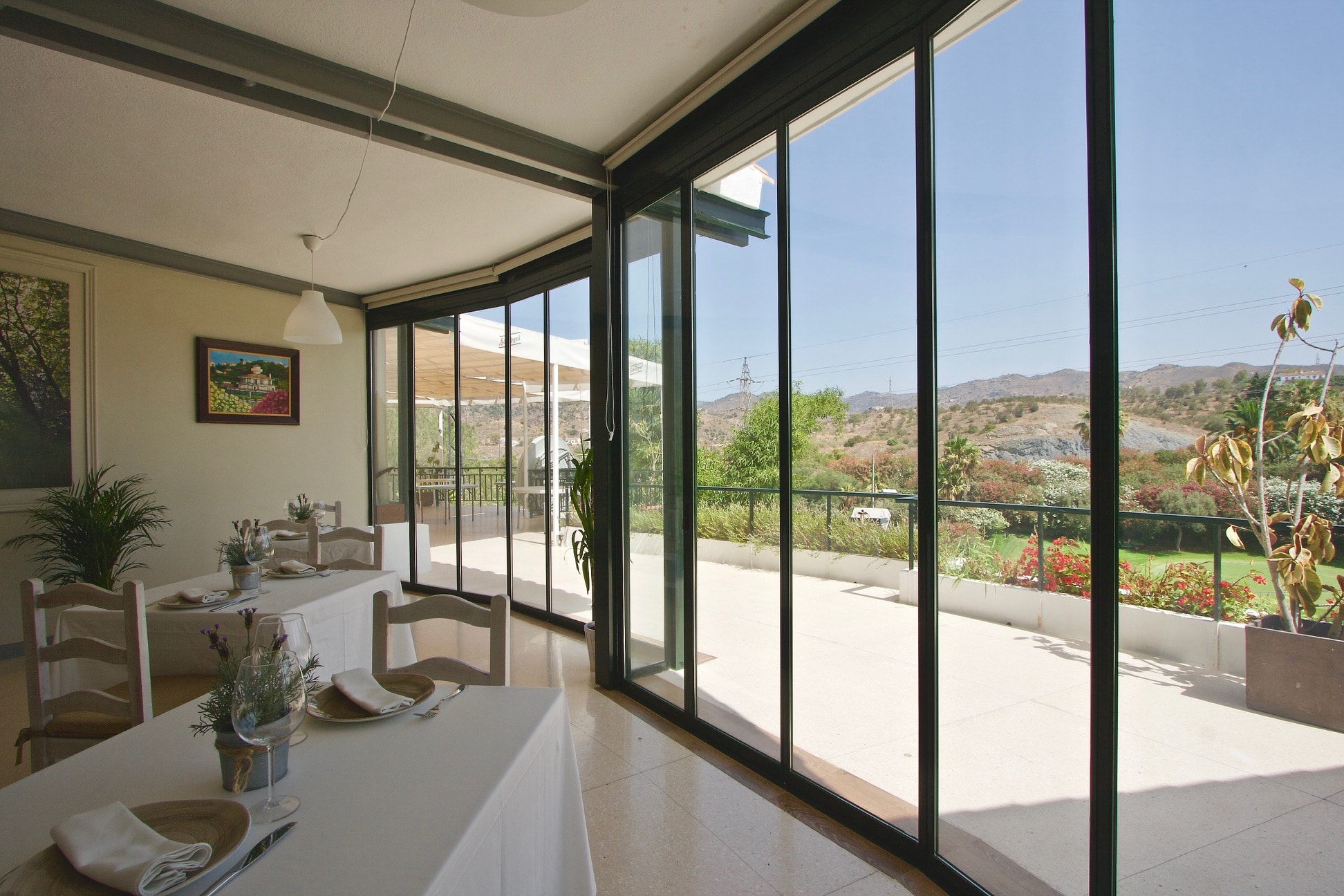 luz cortinas de cristal