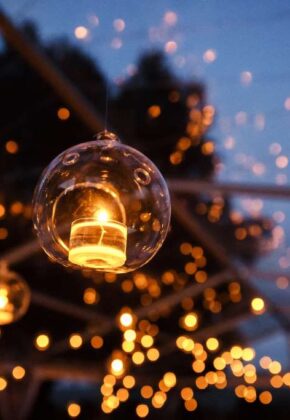 ideas luces navidad jardin
